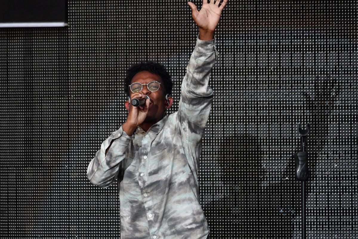 Breland performs before Dierks Bentley on Friday, July 30, 2021, at Northern Quest Resort & Casino. (Tyler Tjomsland/The Spokesman-Review)