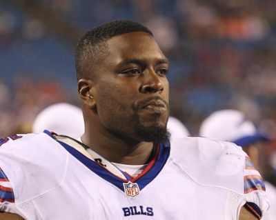FILE - The NFL has suspended Bills offensive tackle Seantrel Henderson for 10 games for violating the league's substance abuse policy. (Bill Wippert / Associated Press)