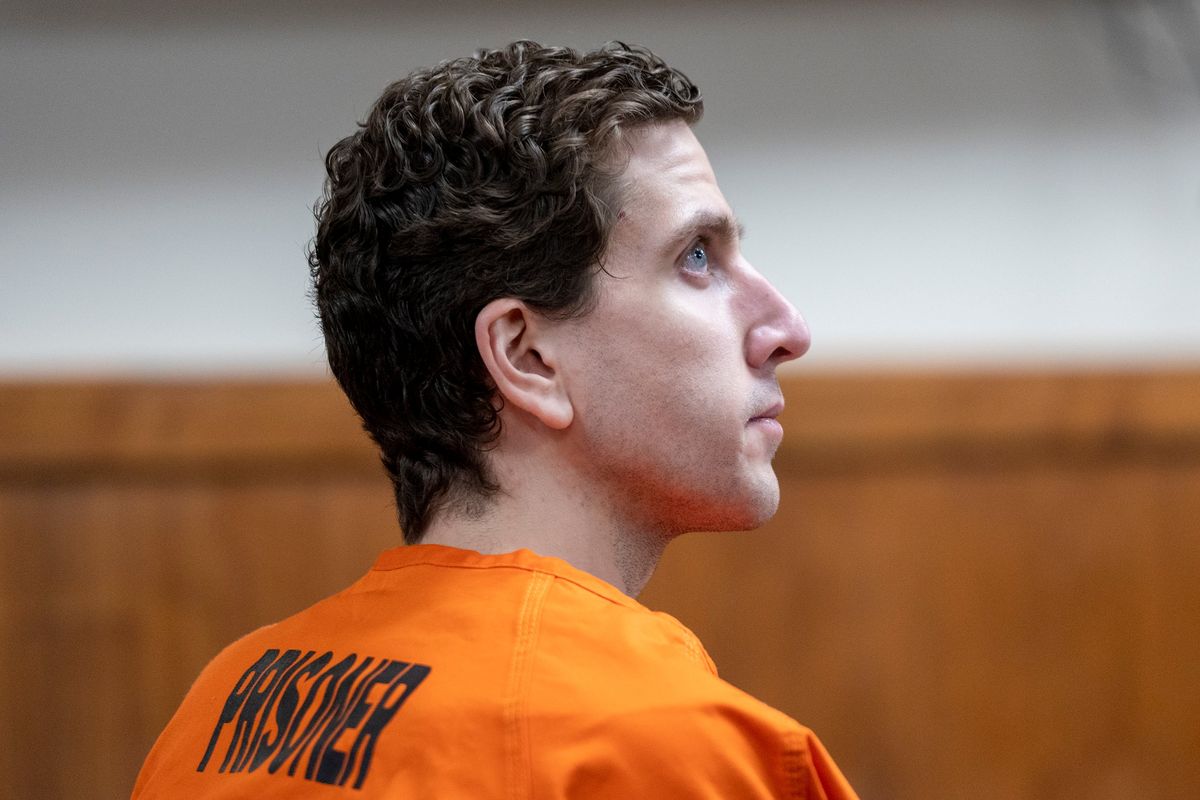 Bryan Kohberger, who is accused of killing four University of Idaho students in November 2022, listens during his arraignment hearing in Latah County District Court, Monday, May 22, 2023, in Moscow, Idaho.  (Zach Wilkinson/Moscow-Pullman Daily News via AP Pool)