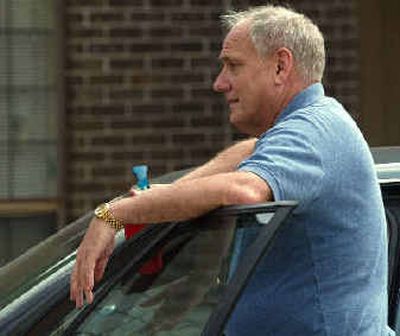 
Peter Mills, jury foreman in the penalty phase of the state's murder trial of Oklahoma City bombing conspirator Terry Nichols, talks with reporters outside his home in McAlester, Okla., on Saturday. 
 (Associated Press / The Spokesman-Review)