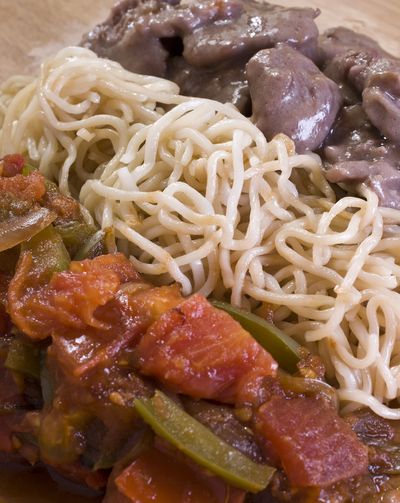  Tomato Beef Chow Mein  is a good choice for Chinese New Year when eating long noodles is said to promote long life.  (Associated Press)