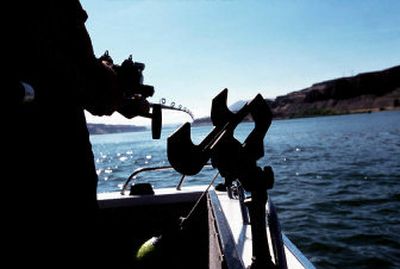 The new Folbe Advantage Rod Holder has a unique quick-release design that works remarkably well when big fish such as salmon, steelhead and sturgeon weigh in heavy on the line.
(Rich Landers / The Spokesman-Review)