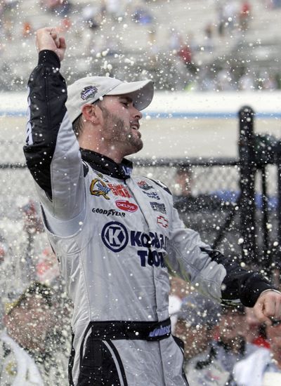 A big day for Jimmie Johnson. (Associated Press / The Spokesman-Review)