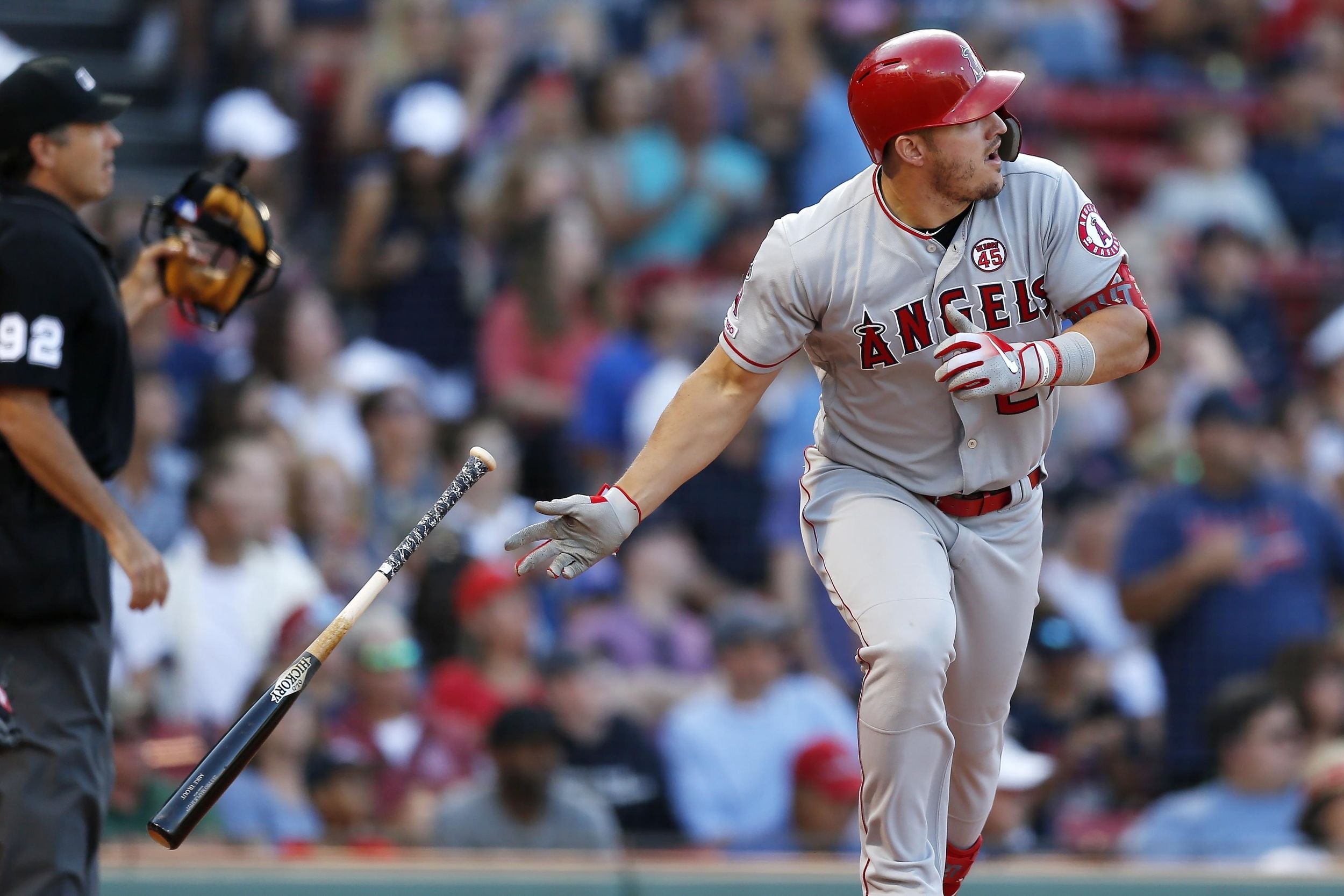 MLB Roundup: Mike Trout Hits 1st HR At Fenway, Angels Rout Red Sox 12-4 ...