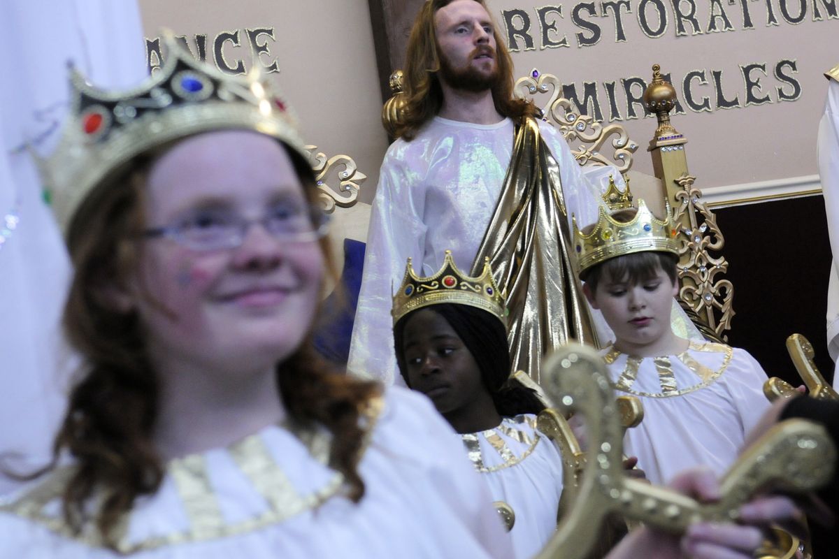 Stephen Rice plays Jesus in the Spokane Dream Center’s elaborate Easter drama, “Behold Jesus.” He was surprised how acting came naturally for him: “I look back to when I was a kid and an actor in my family, too.” (J. Bart Rayniak)