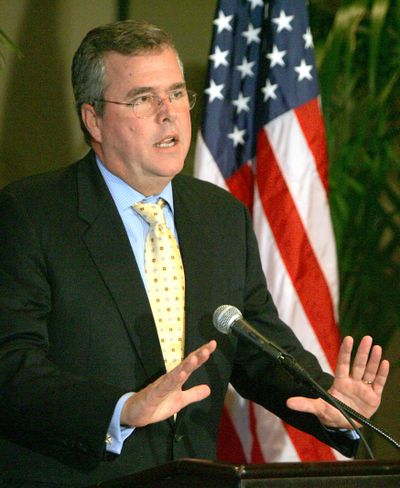 Jeb Bush said Tuesday that he won’t run to replace the retiring U.S. Senator Mel Martinez.  (Associated Press / The Spokesman-Review)