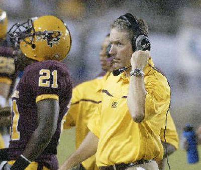 
Arizona State coach Dirk Koetter will put friendship aside for a few hours Saturday when his team plays Colorado. 
 (Associated Press / The Spokesman-Review)