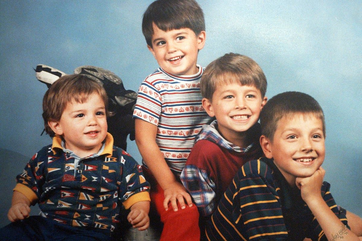 Left to right, Justin, Steven, Loren and Derek Schliebe in a family photo.  (PHOTO COURTESY OF ROB SCHLIEBE)