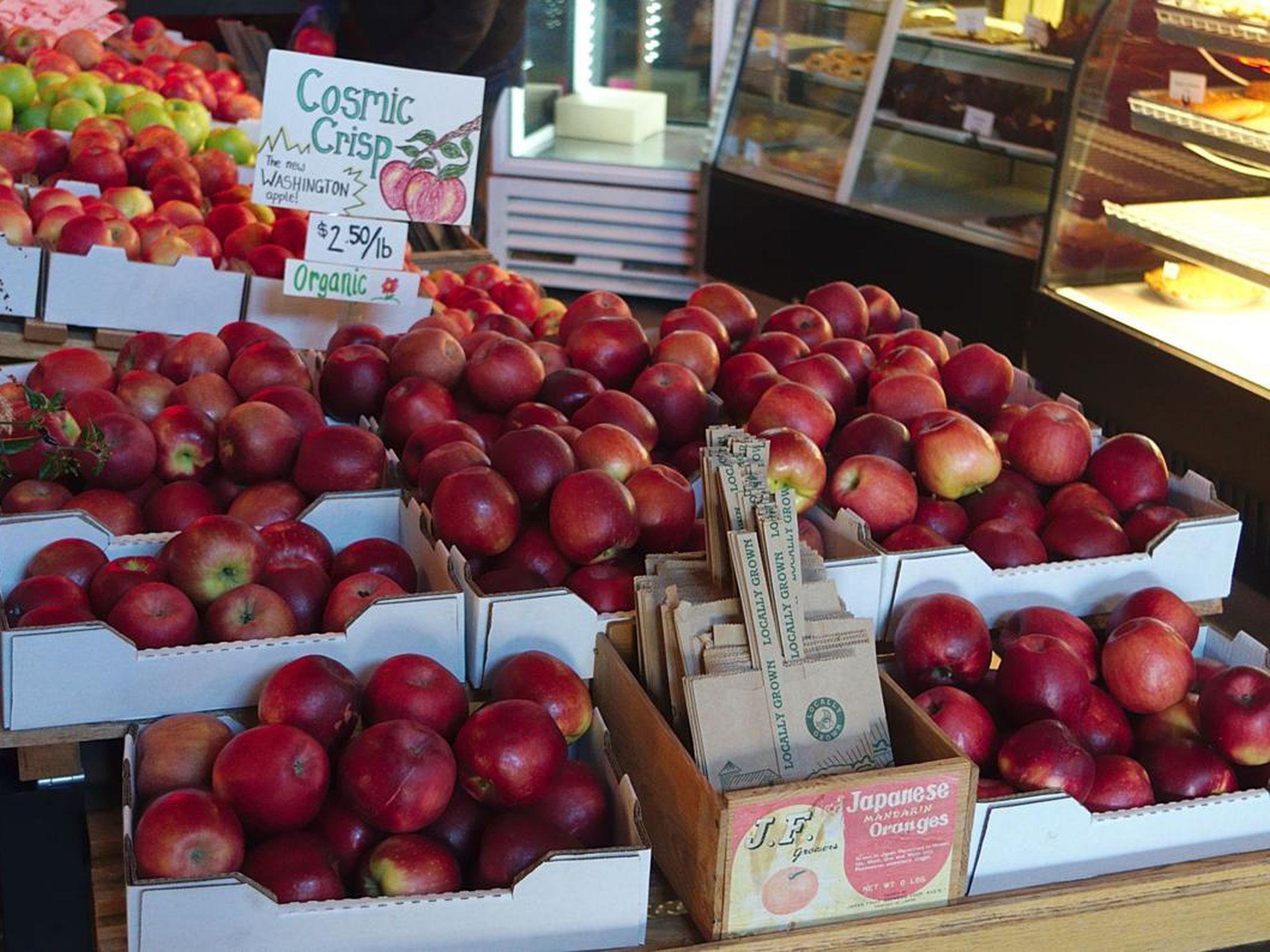 Cosmic Crisp apple bursting into orchards