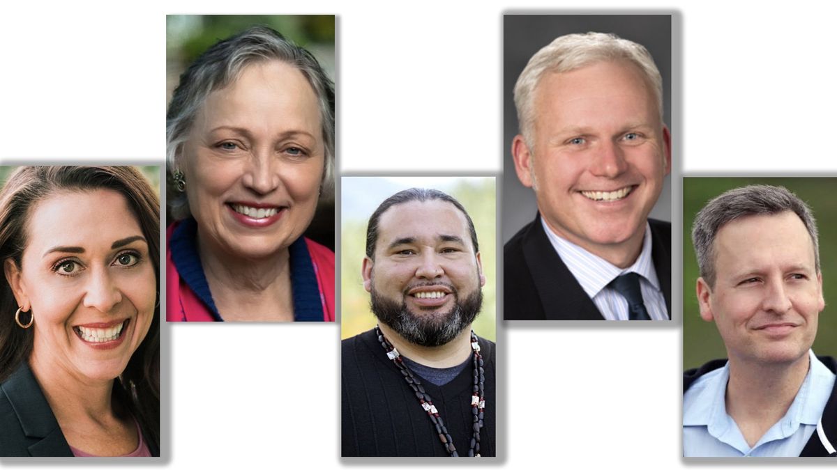 Jaime Herrera Beutler, Sue Kuehl Pederson, Patrick DePoe, Kevin Van De Wege and Dave Upthegrove are running for Washington state public lands commissioner in the Aug. 6, 2024 primary. 