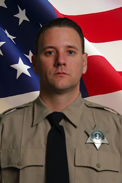 Spokane County Sheriff's Office Sgt. Justin Palmer (pictured) was the man involved in Monday night's Liberty Lake shooting, the sheriff's office said. Court documents say Steven A. Haley, 56, reportedly moved toward authorities after they ordered Haley to drop his weapon. Palmer then fired his rifle once, striking Haley, documents say.  (COURTESY OF SPOKANE COUNTY SHERIFF'S OFFICE)
