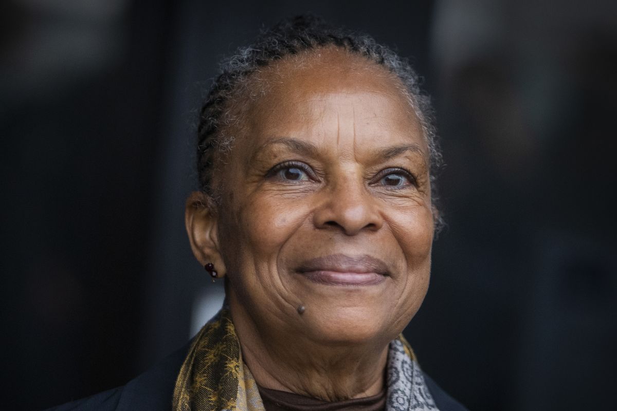 Former left-wing socialist minister Christiane Taubira visits an association which fight against domestic violence, in Nantes, western France, Monday, Jan. 10 2022. Christiane Taubira won Sunday Jan.30, 2022 the so-called Popular Primary, organized by left-wing supporters to unite their ranks before France