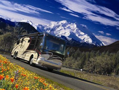 
The 45-foot Intrigue 530 motor coach, manufactured by Country Coach of Junction City, Ore., is featured in HGTV's 