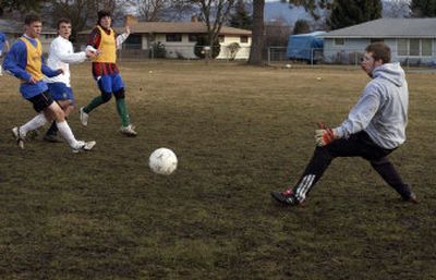 
Two-time All-GSL goalkeeper Josh Peck from East Valley will return for his senior season.
 (J. BART RAYNIAK / The Spokesman-Review)