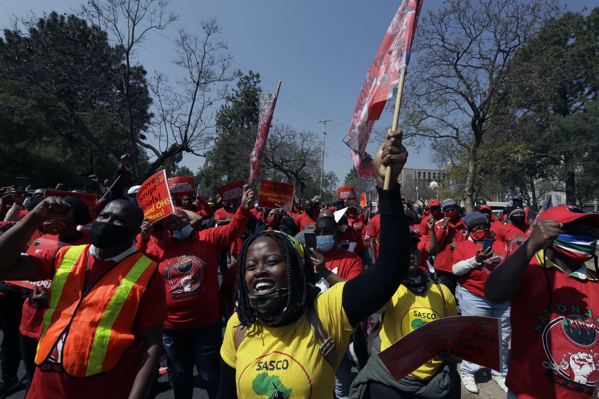 Members of the National Education, Health and Allied Workers