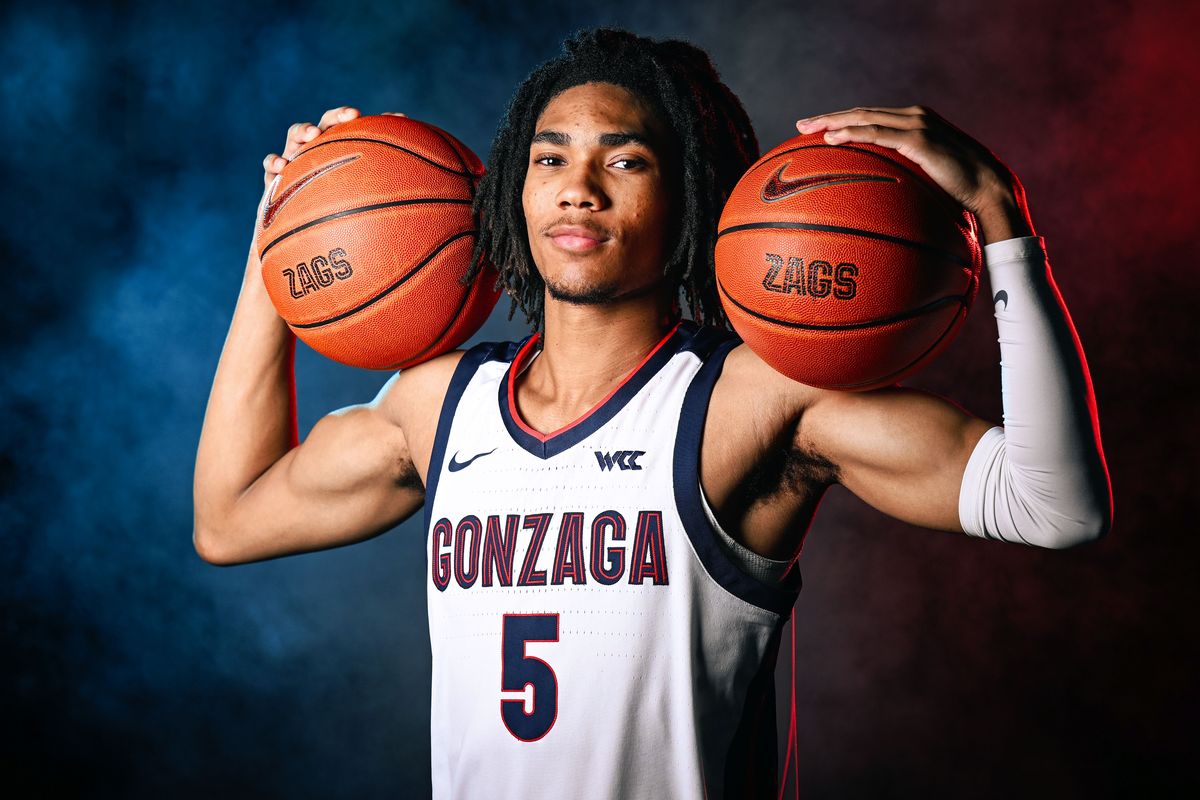 Gonzaga’s Hunter Sallis poses for a photo in October at the McCarthey Athletic Center.  (Colin Mulvany / The Spokesman-Review)