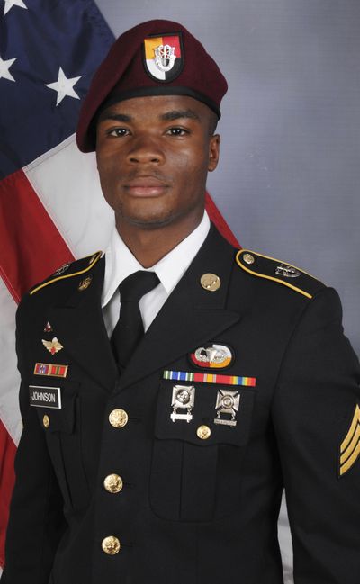 This file photo provided by the U.S. Army Special Operations Command shows Sgt. La David Johnson, who was killed in an Oct. 4 ambush in Niger. (Associated Press)
