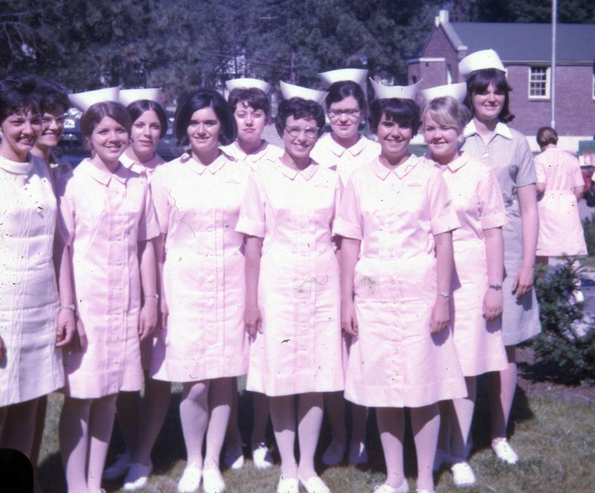 Nursing students at Whitworth in 1972. (WSU COLLEGE OF NURSING / Courtesy)