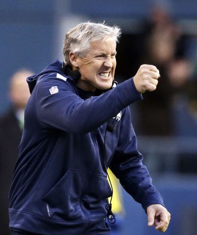 Coach Pete Carroll happy that Seahawks control their own destiny. (Associated Press)