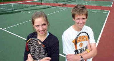 
Anna and Ben Gullickson compete in the State 4A tennis tournament today and Saturday.
 (Joe Barrentine / The Spokesman-Review)