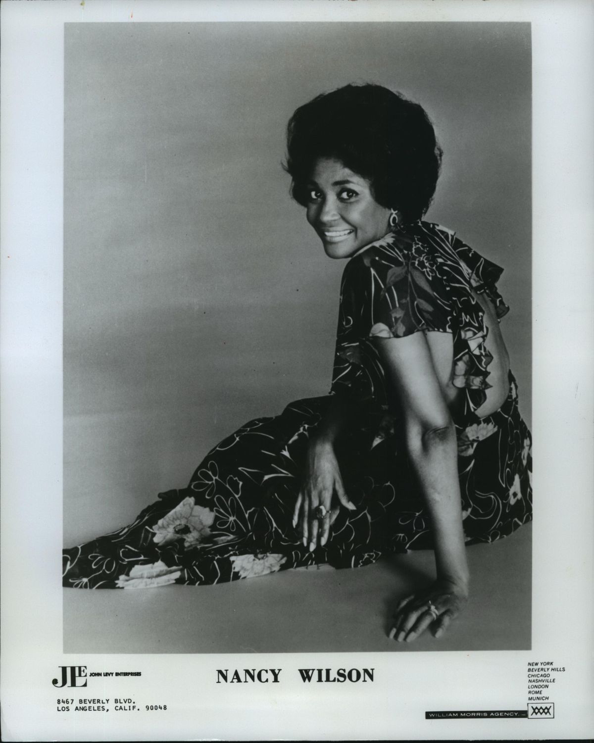 Nancy Wilson jazz singer publicity photograph 