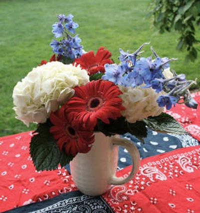 
Choose flowers that evoke a relaxed, casual feel for Fourth of July arrangements.Special to 
 (Megan Cooley Special to / The Spokesman-Review)