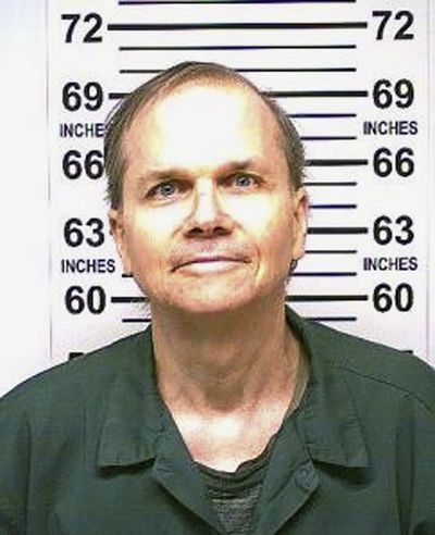 FILE — This Jan. 31, 2018 photo, provided by the New York State Department of Corrections, shows Mark David Chapman, the man who killed John Lennon. Chapman, 65, was denied parole for an 11th time, New York state corrections officials said Wednesday, Aug. 26, 2020.  (HOGP)