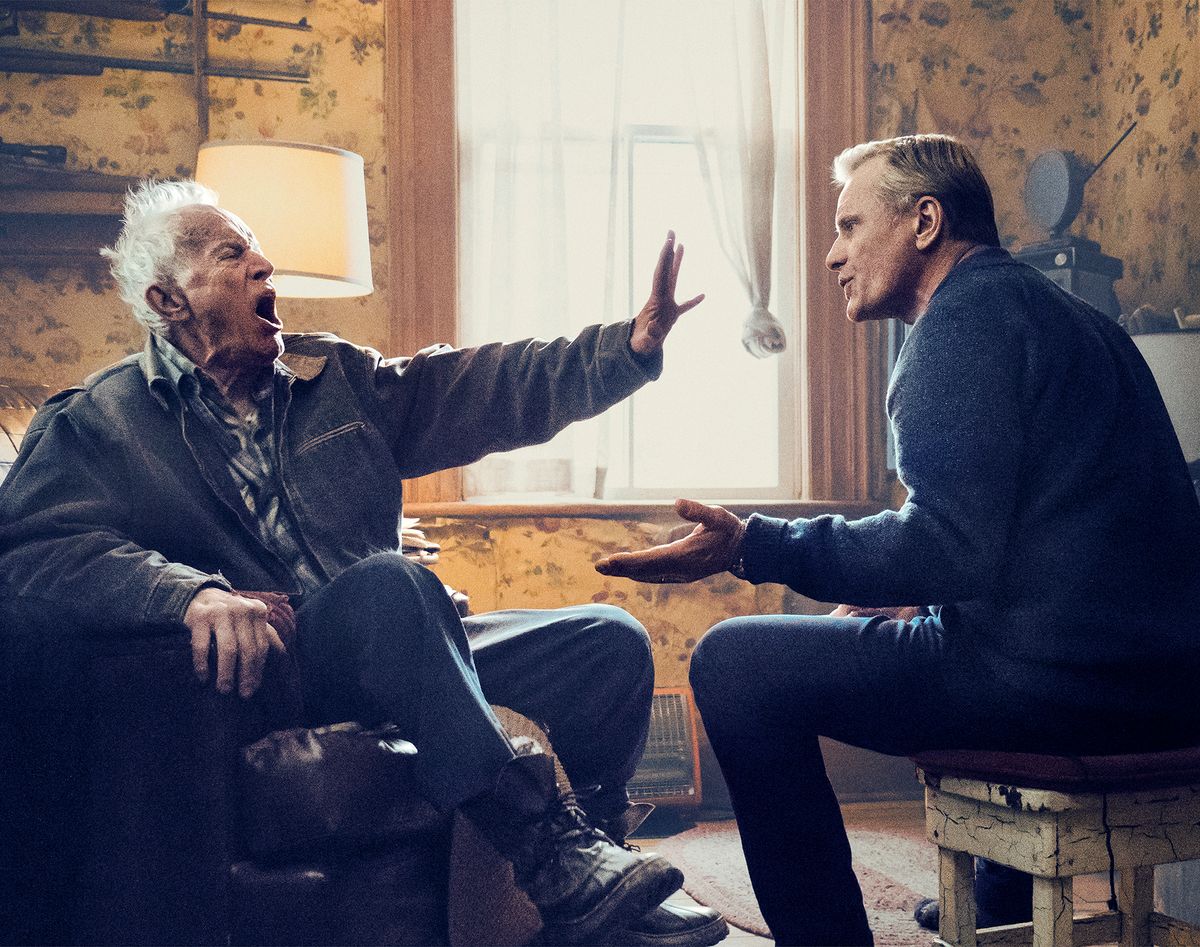 Lance Henriksen and Viggo Mortensen in “Falling.”  (Brendan Adam-Zwelling/Quiver Distribution)
