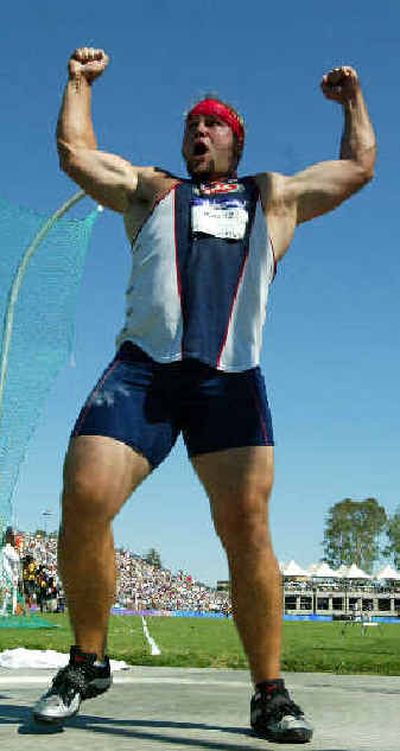 
Ian Waltz, shown here in the U.S. trials, failed to reach the discus finals on Saturday in Athens.
 (File/Associated Press / The Spokesman-Review)