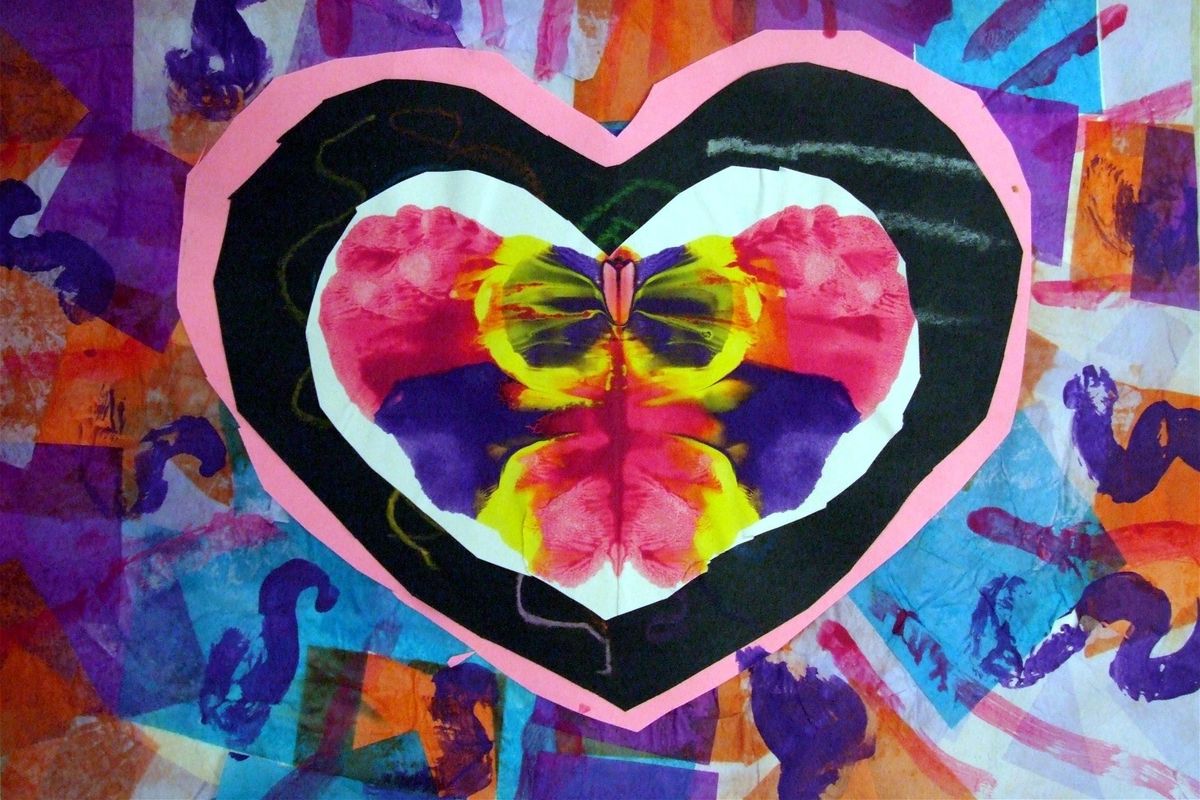 Tina Davis’ kindergarten students at Pioneer School in Spokane Valley sent in Valentine’s Day art. Above is 5-year-old Abby’s artwork.