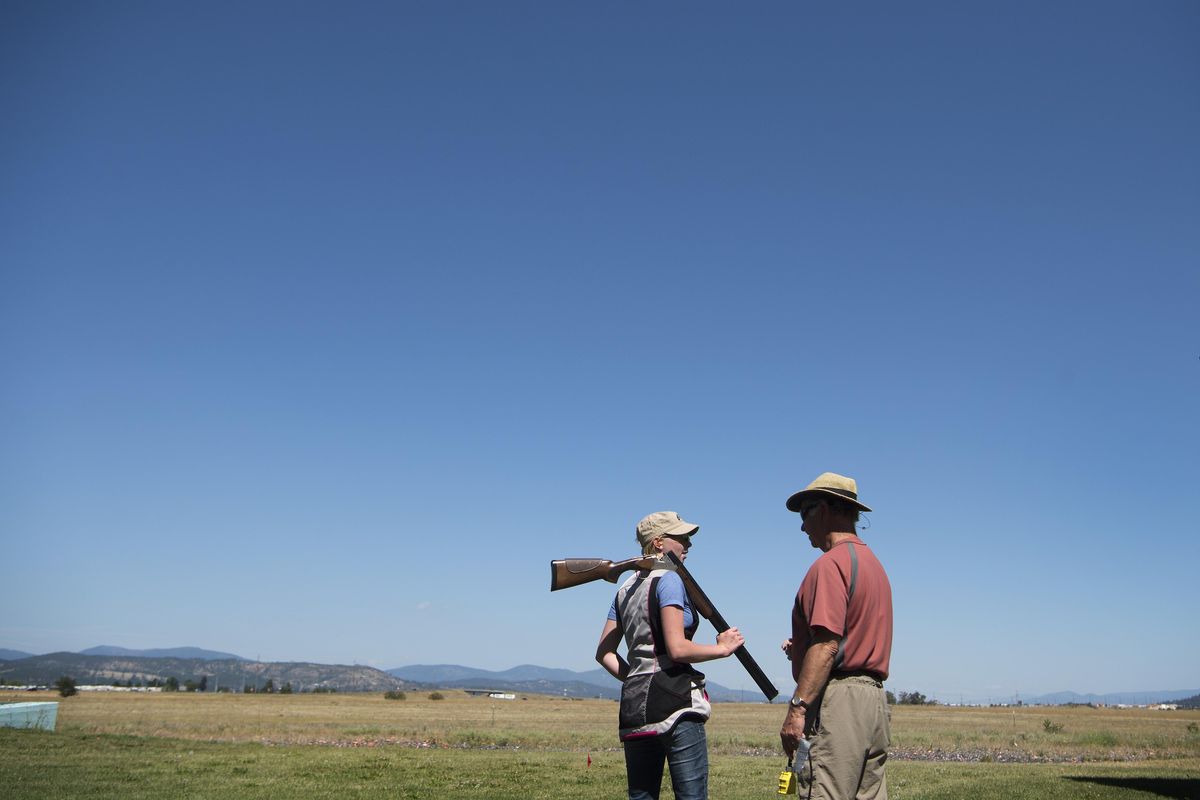 Deanna Kienbaum, 14, takes skeet shooting pointers from instructor Jerry Gospodnetich on  Aug. 16, 2016, at the Spokane Gun Club in Spokane Valley, Wash. The Central Valley School Board voted unanimously Monday night to purchase  the gun club’s land as a site for its new high school. (Tyler Tjomsland / The Spokesman-Review)