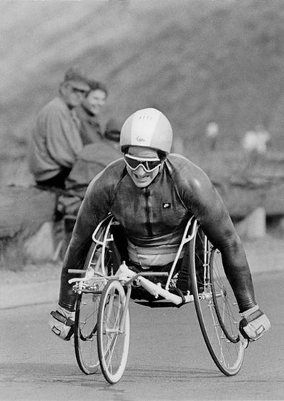Craig Blanchette races toward a course record in 1989.  (Photo archive)
