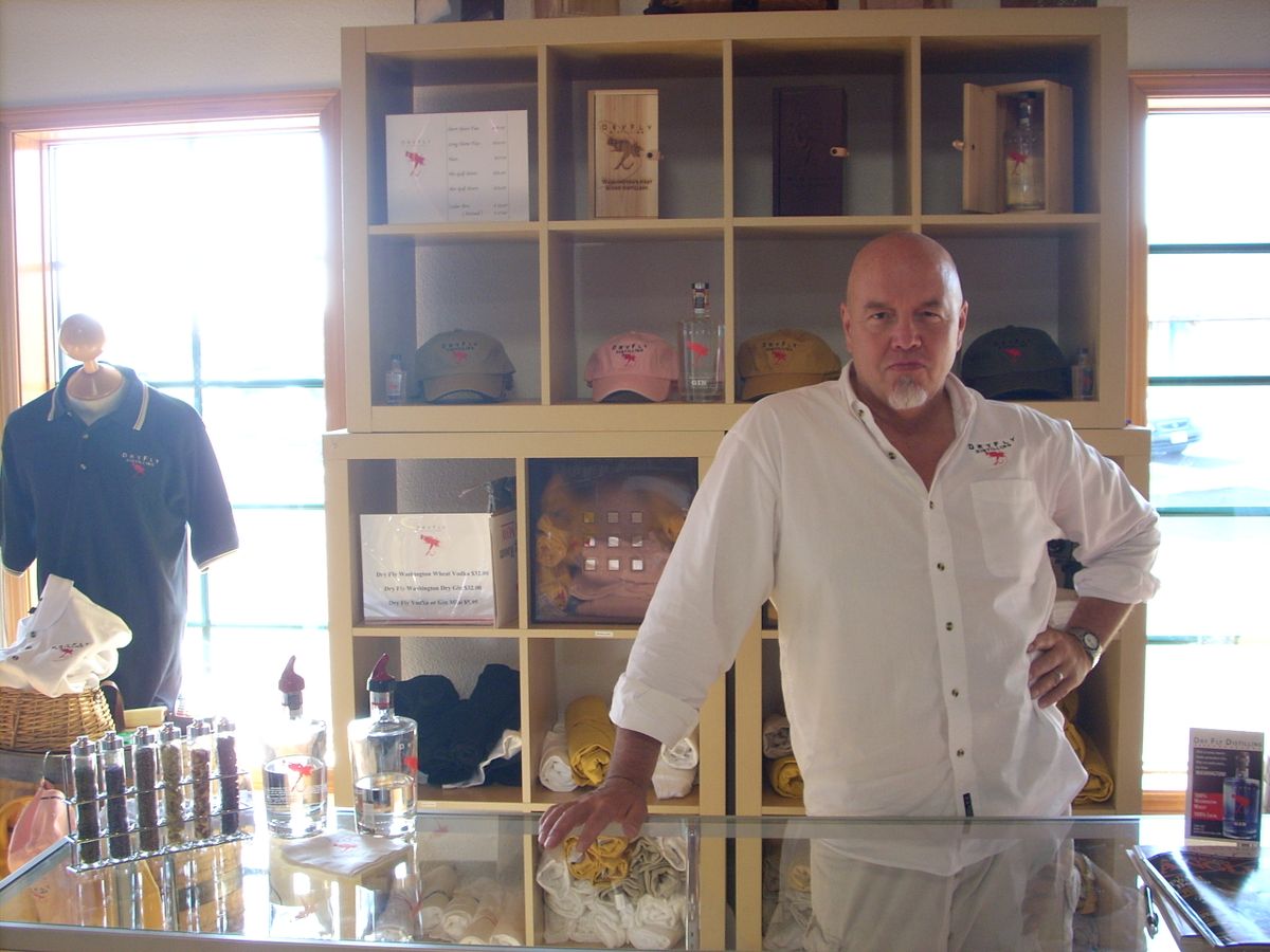 Dry Fly Distilling co-owners Kent Fleischmann, pictured, and Don Poffenroth  worked to change the law to allow on-site retail sales at Dry Fly.  (no photographer / The Spokesman-Review)