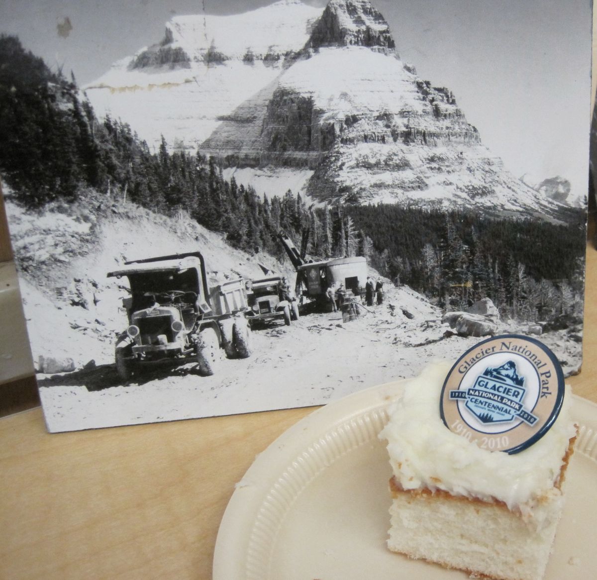 The Glacier National Park Centennial was celebrated with cake. (Cheryl-Anne Millsap / Photo by Cheryl-Anne Millsap)