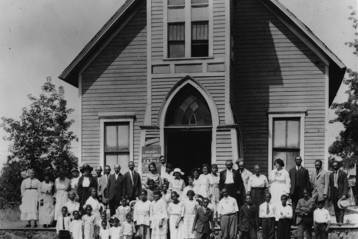 The Calvary Baptist Church in Spokane is shown circa 1920. (Charles A. Libby Collection/Eastern Washington State Historical Society)