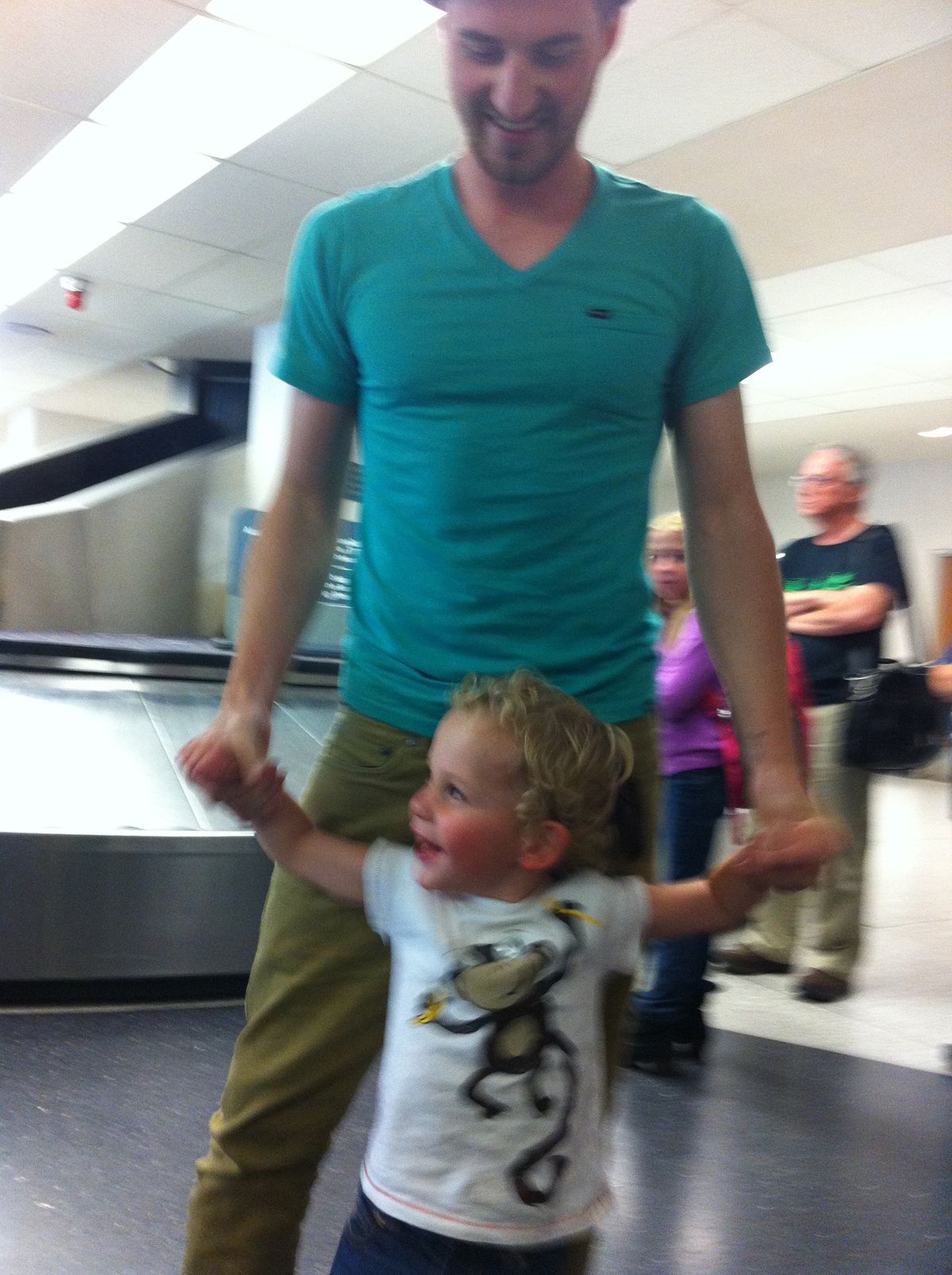 Nathan Taylor and his nephew Caleb Staires in a family photo.