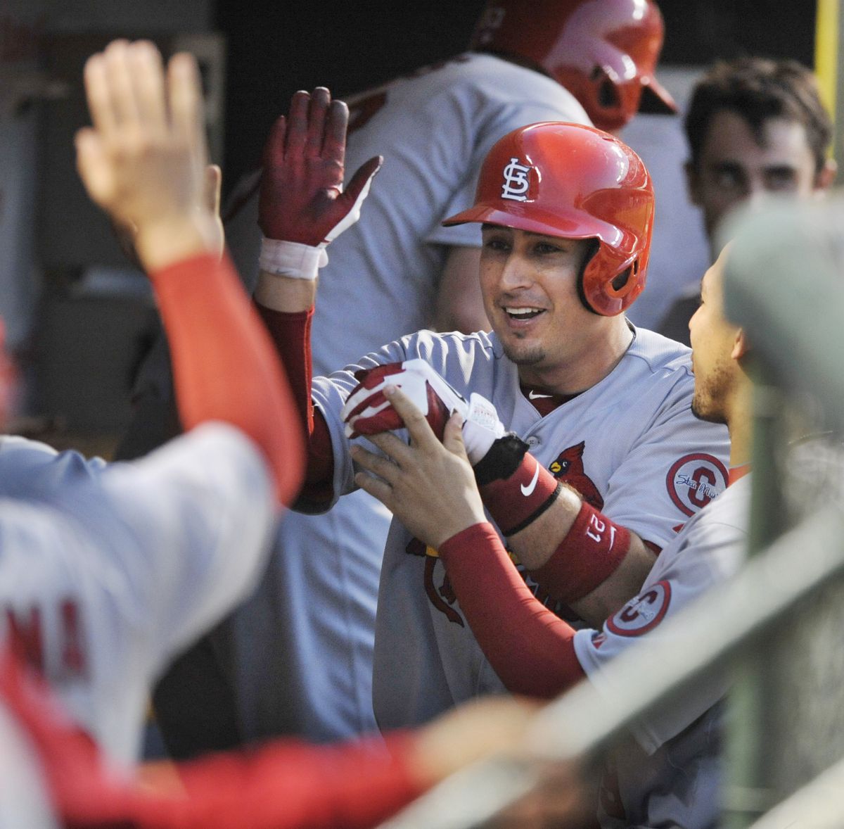Allen Craig of the Cardinals has raised his batting average to .334, second in the N.L. (Associated Press)