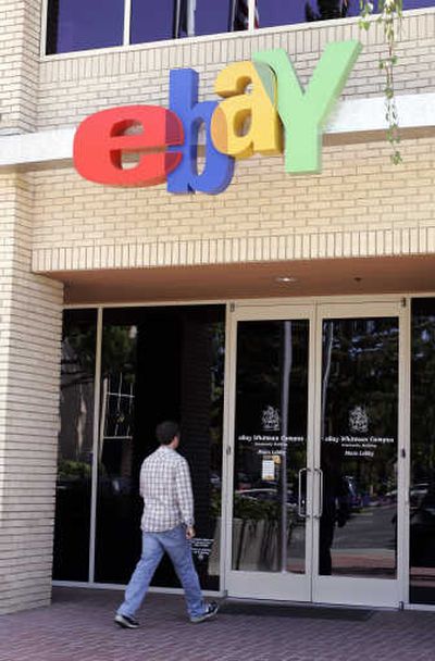 
An eBay employee enters  the company's San Jose, Calif., headquarters Tuesday. Associated Press
 (Associated Press / The Spokesman-Review)