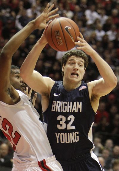 BYU guard Jimmer Fredette had 25 points over the San Diego State Aztecs. (Associated Press)