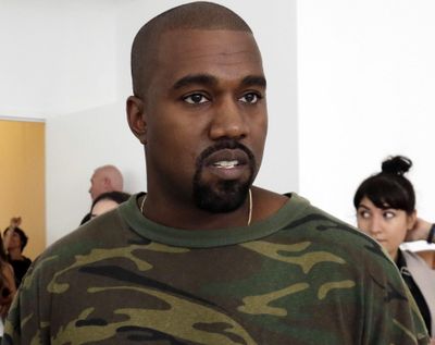 Kanye West appears at the Brother Vellies Spring 2016 collection presentation during Fashion Week in New York. (Richard Drew / Associated Press)