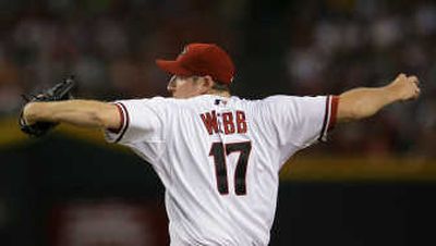 
Arizona's Brandon Webb will pitch the first game of the NLCS.Associated Press
 (Associated Press / The Spokesman-Review)