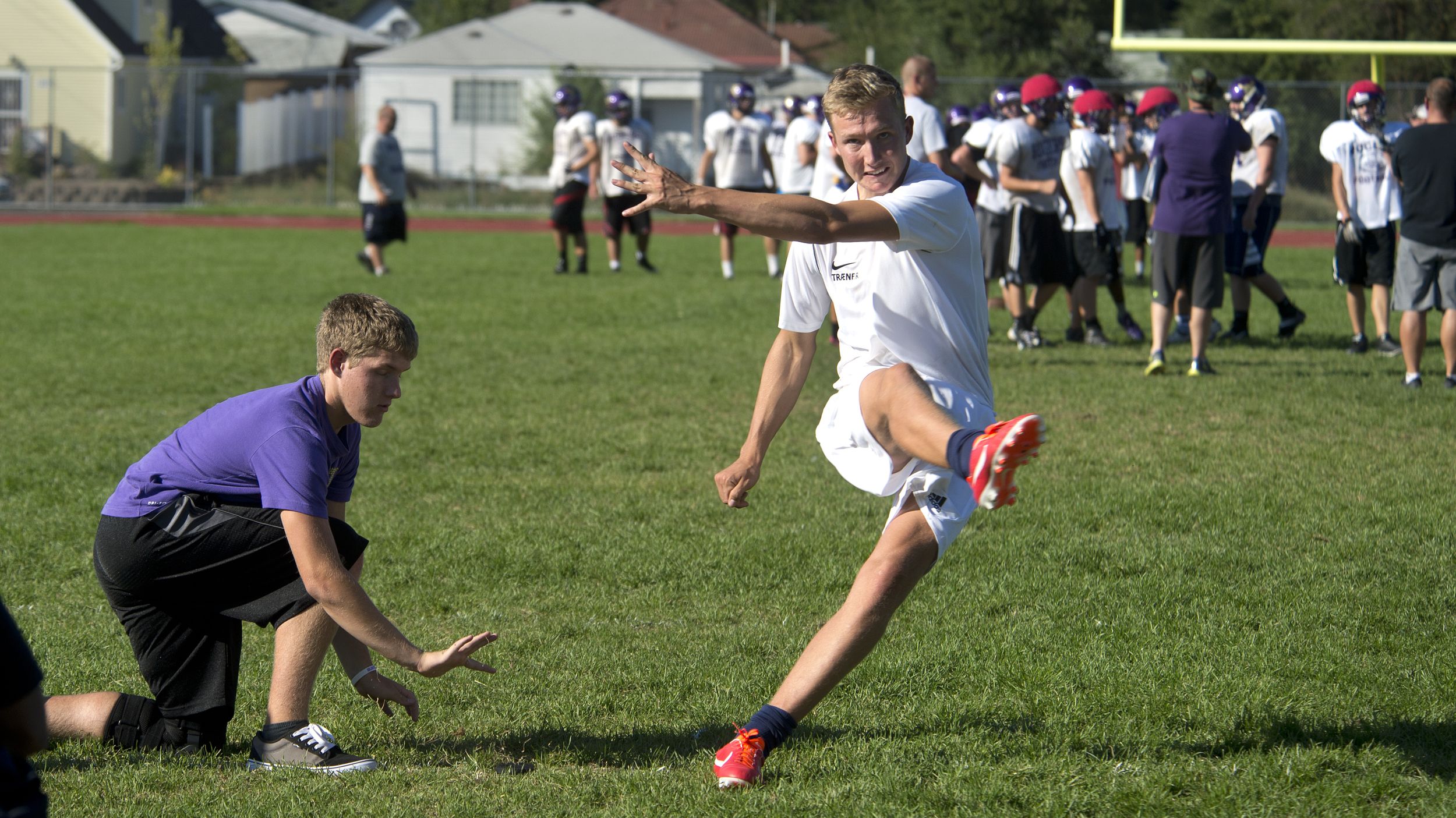 Soccer player from Denmark gives Rogers High football a boost as kicker