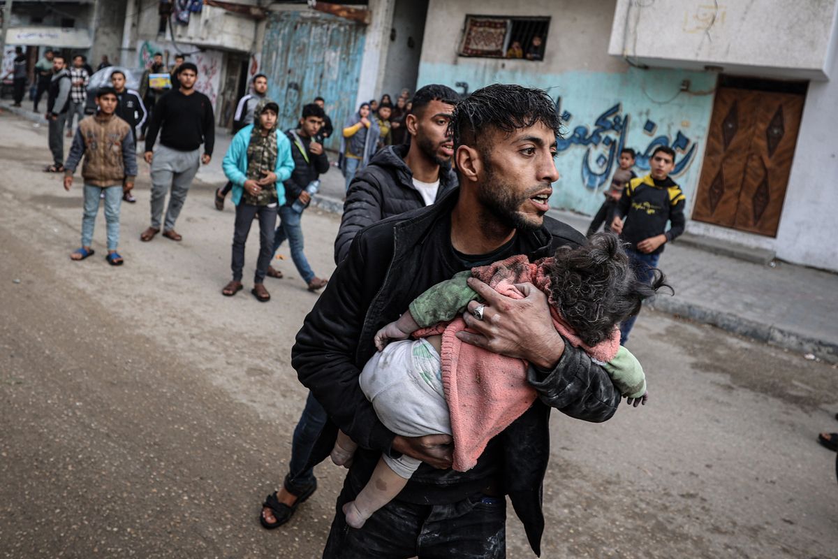 The aftermath of an Israeli bombing Thursday in Rafah. (MUST CREDIT: Loay Ayyoub for The Washington Post)  (Loay Ayyoub/For The Washington Post)