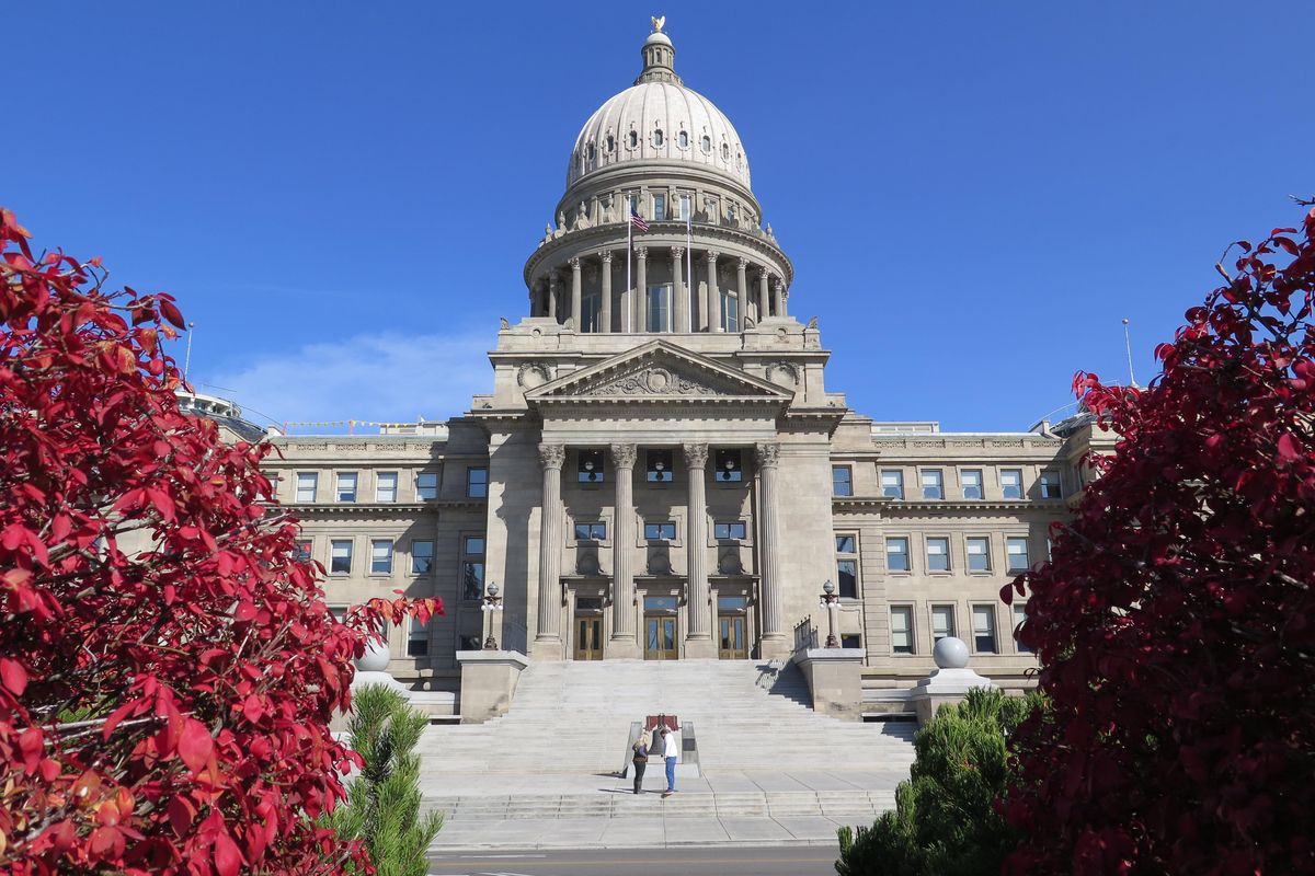 Idaho’s state Capitol, shown on Wednesday, Oct. 18, 2017. A bipartisan working group of lawmakers met at the Capitol on Wednesday and rejected a proposal to eliminate limits on campaign donations in Idaho, instead endorsing a series of changes aimed at beefing up disclosure requirements. (Betsy Z. Russell)