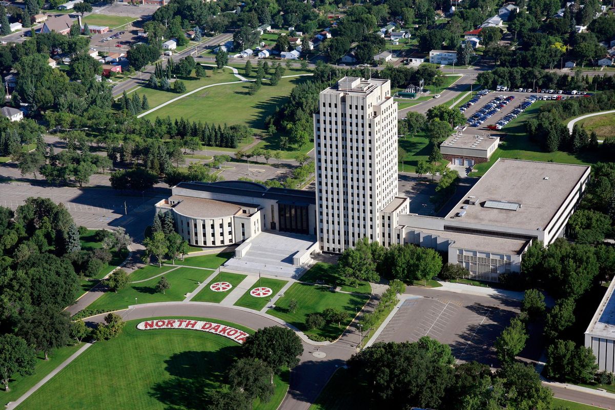 Bismarck’s statehouse complex is more than government office buildings; it’s also home to the North Dakota Heritage Center and State Museum and a park commemorating veterans. (North Dakota Tourism / North Dakota Tourism)