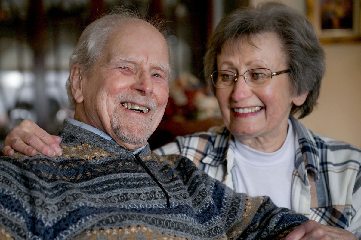 Connie and Dallas Dixon celebrated their 70th anniversary. They met on a blind date on Mother’s Day 1955. She was in high school and he was stationed at Fairchild Air Force Base. They are photographed Jan. 12 at their home in Spokane.  (Kathy Plonka/The Spokesman-Review)