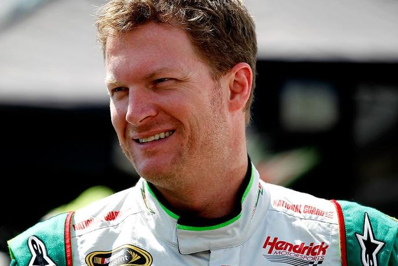 Dale Earnhardt Jr., driver of the #88 Diet Mountain Dew/National Guard Chevrolet, stands on pit road during practice for the NASCAR Sprint Cup Series IRWIN Tools Night Race at Bristol Motor Speedway on August 24, 2012 in Bristol, Tenn. (Photo Credit: Jeff Zelevansky/Getty Images for NASCAR) (Jeff Zelevansky / Getty Images North America)