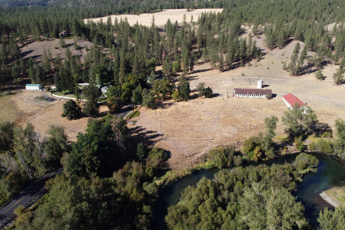 The buildings and farmhouse associated with a dairy called Glen Tana sit on the north shore of the Little Spokane River north of Spokane. The Inland Northwest Land Conservancy hopes to add the roughly 1,000-acre parcel to Riverside State Park. (Jesse Tinsley/THE SPOKESMAN-REVIEW)