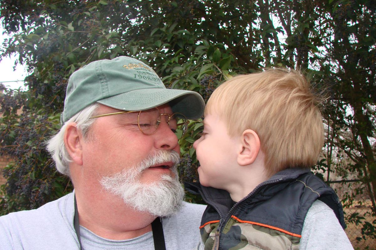 This family photo shows Michael G. Cahill and his grandson, Brody Vanacker. Cahill was killed in the shootings at Fort Hood, Texas, on Thursday, Nov. 5, 2009. (Courtesy of Keely Vanacker)
