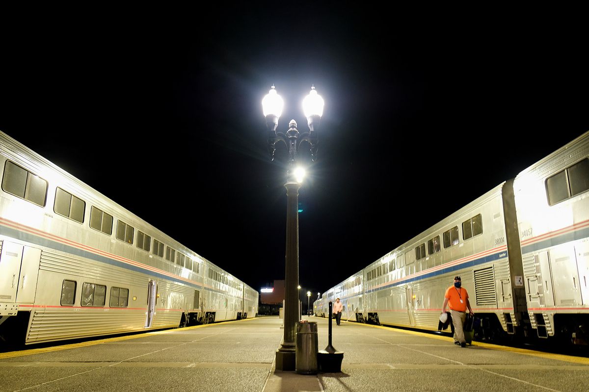 Both eastbound and westbound Empire Builder trains pass through Spokane.  (ORION DONOVAN-SMITH/THE SPOKESMAN-REVIEW)